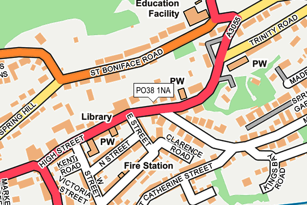 PO38 1NA map - OS OpenMap – Local (Ordnance Survey)