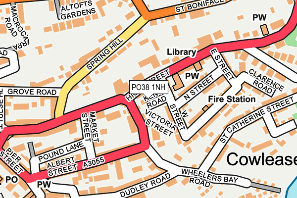 PO38 1NH map - OS OpenMap – Local (Ordnance Survey)