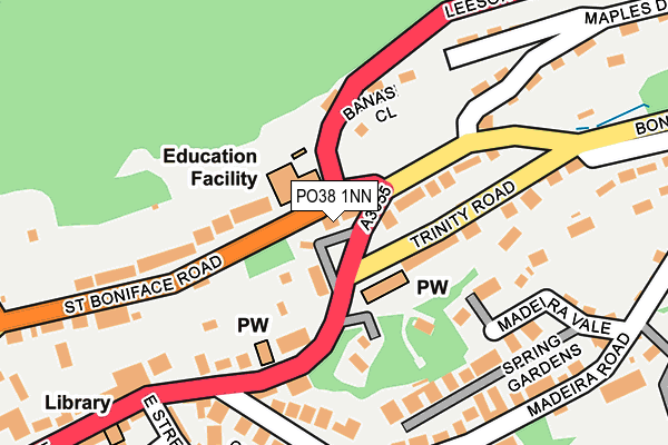 PO38 1NN map - OS OpenMap – Local (Ordnance Survey)