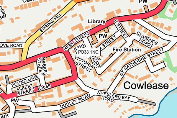 PO38 1NQ map - OS OpenMap – Local (Ordnance Survey)