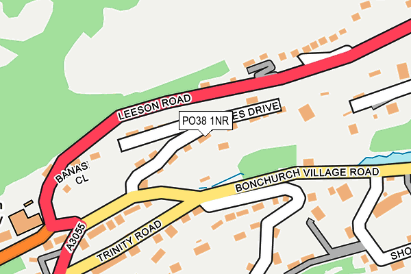 PO38 1NR map - OS OpenMap – Local (Ordnance Survey)