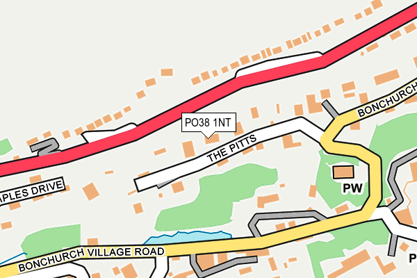 PO38 1NT map - OS OpenMap – Local (Ordnance Survey)