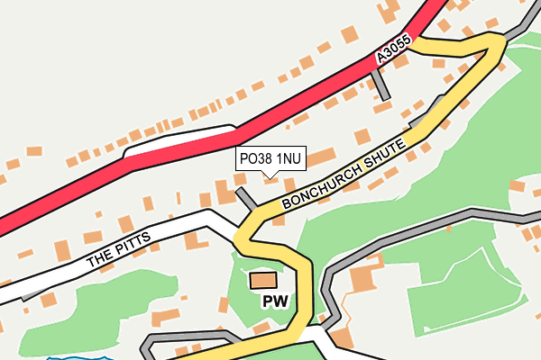 PO38 1NU map - OS OpenMap – Local (Ordnance Survey)