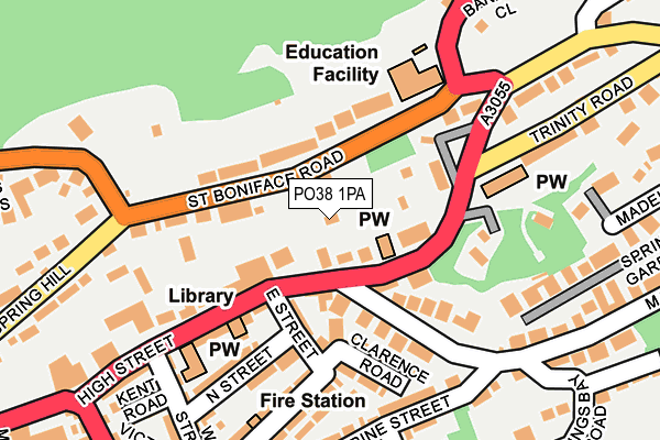 PO38 1PA map - OS OpenMap – Local (Ordnance Survey)