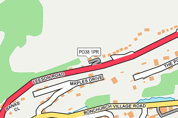 PO38 1PR map - OS OpenMap – Local (Ordnance Survey)