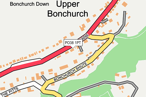 PO38 1PT map - OS OpenMap – Local (Ordnance Survey)