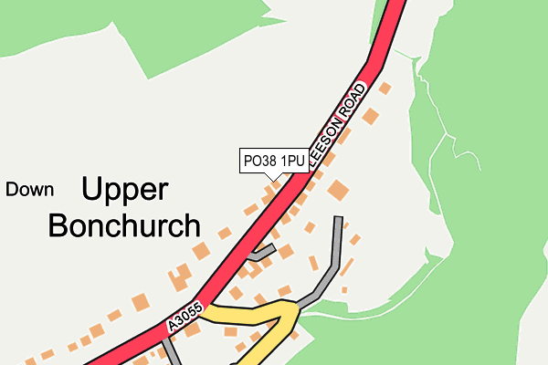 PO38 1PU map - OS OpenMap – Local (Ordnance Survey)