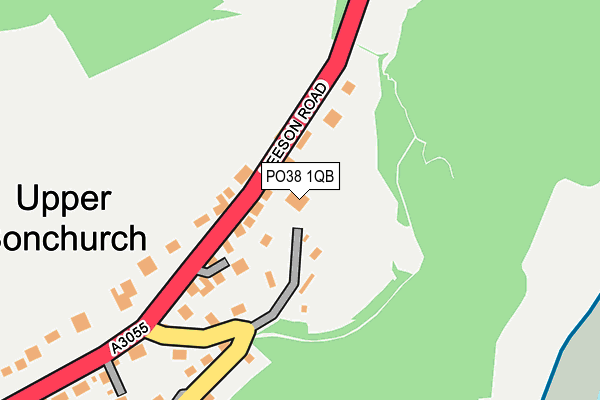 PO38 1QB map - OS OpenMap – Local (Ordnance Survey)