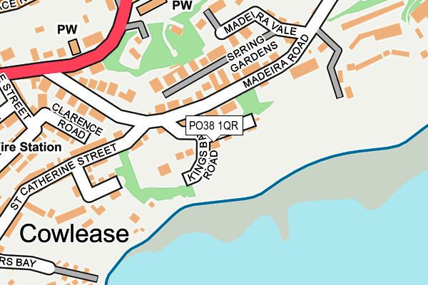 PO38 1QR map - OS OpenMap – Local (Ordnance Survey)