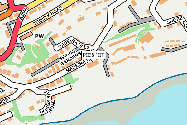 PO38 1QT map - OS OpenMap – Local (Ordnance Survey)