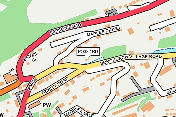 PO38 1RD map - OS OpenMap – Local (Ordnance Survey)