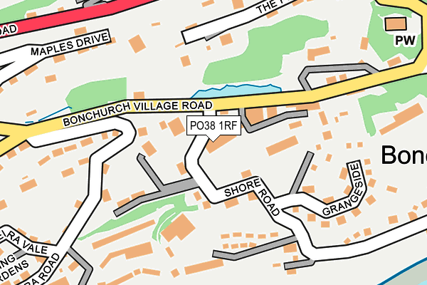 PO38 1RF map - OS OpenMap – Local (Ordnance Survey)