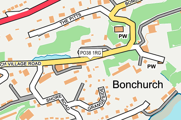 PO38 1RG map - OS OpenMap – Local (Ordnance Survey)