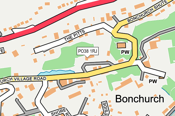 PO38 1RJ map - OS OpenMap – Local (Ordnance Survey)