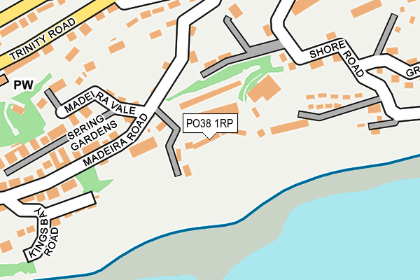 PO38 1RP map - OS OpenMap – Local (Ordnance Survey)