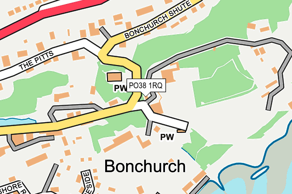 PO38 1RQ map - OS OpenMap – Local (Ordnance Survey)