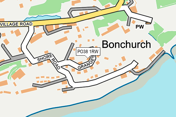 PO38 1RW map - OS OpenMap – Local (Ordnance Survey)