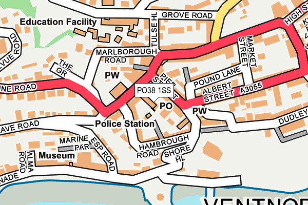 PO38 1SS map - OS OpenMap – Local (Ordnance Survey)