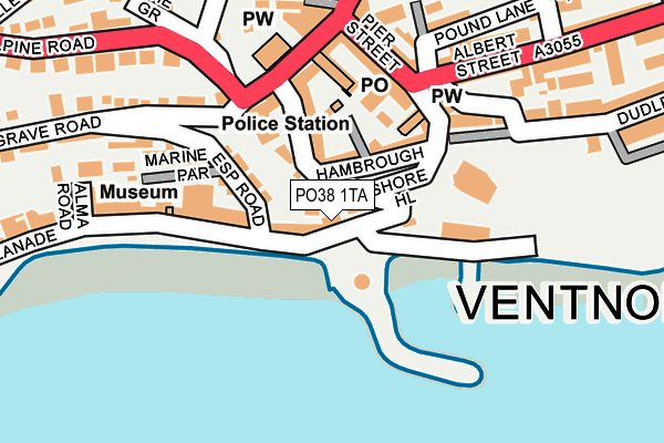 PO38 1TA map - OS OpenMap – Local (Ordnance Survey)