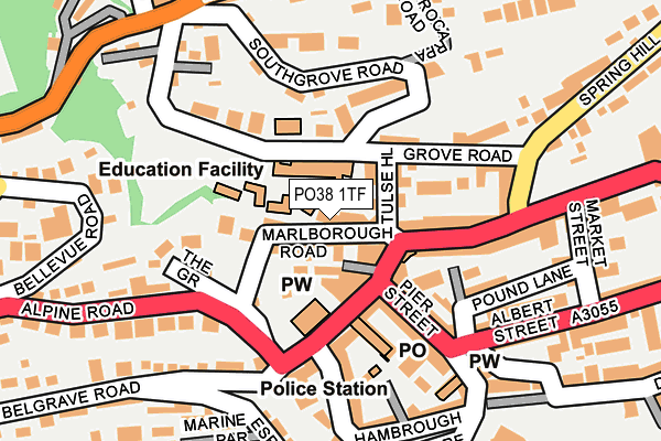 PO38 1TF map - OS OpenMap – Local (Ordnance Survey)