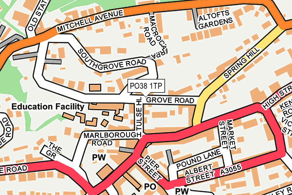 PO38 1TP map - OS OpenMap – Local (Ordnance Survey)