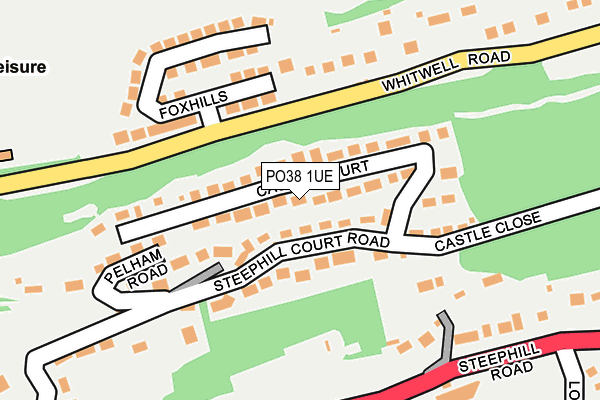 PO38 1UE map - OS OpenMap – Local (Ordnance Survey)