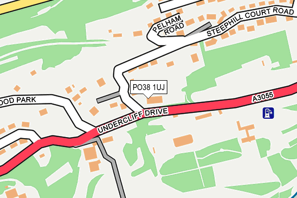 PO38 1UJ map - OS OpenMap – Local (Ordnance Survey)