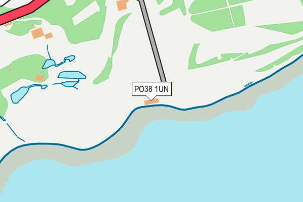 PO38 1UN map - OS OpenMap – Local (Ordnance Survey)