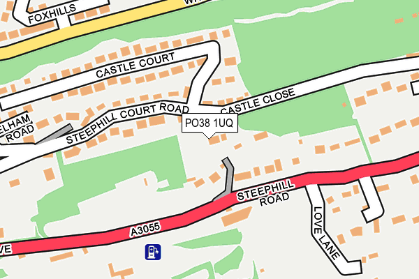 PO38 1UQ map - OS OpenMap – Local (Ordnance Survey)