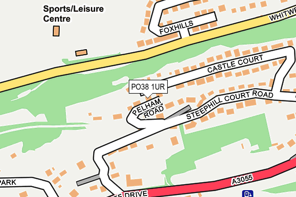 PO38 1UR map - OS OpenMap – Local (Ordnance Survey)