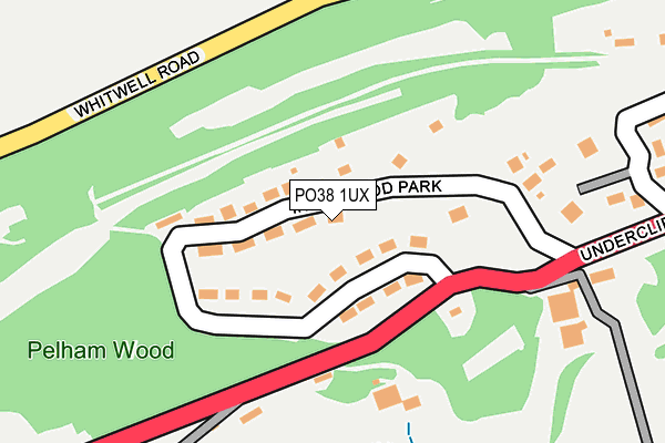 PO38 1UX map - OS OpenMap – Local (Ordnance Survey)