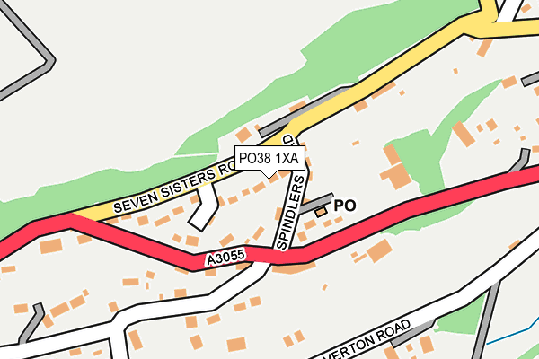 PO38 1XA map - OS OpenMap – Local (Ordnance Survey)