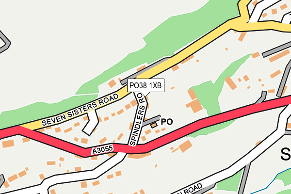 PO38 1XB map - OS OpenMap – Local (Ordnance Survey)