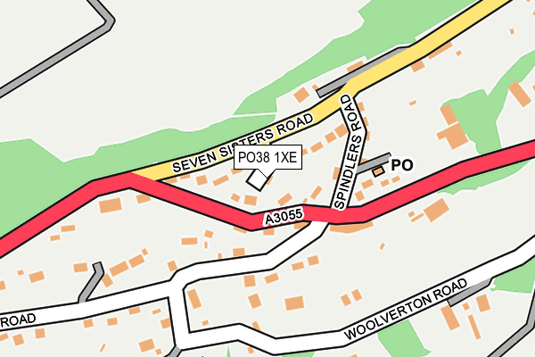 PO38 1XE map - OS OpenMap – Local (Ordnance Survey)