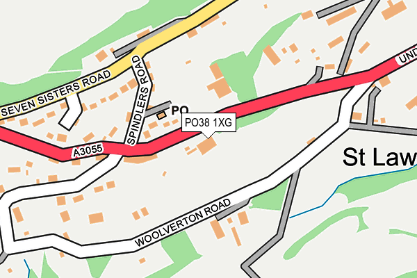 PO38 1XG map - OS OpenMap – Local (Ordnance Survey)