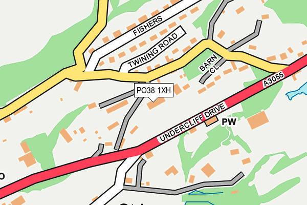 PO38 1XH map - OS OpenMap – Local (Ordnance Survey)