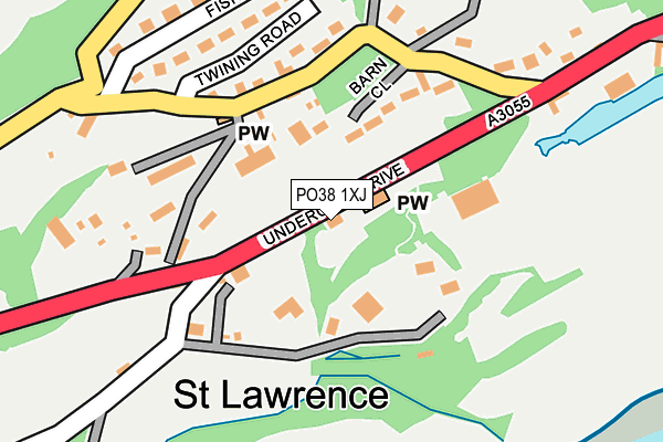 PO38 1XJ map - OS OpenMap – Local (Ordnance Survey)