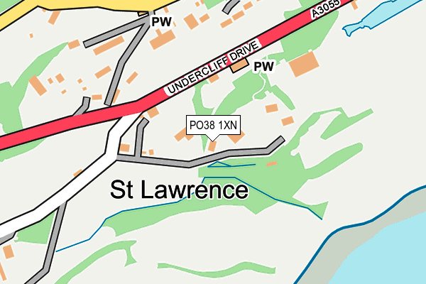 PO38 1XN map - OS OpenMap – Local (Ordnance Survey)