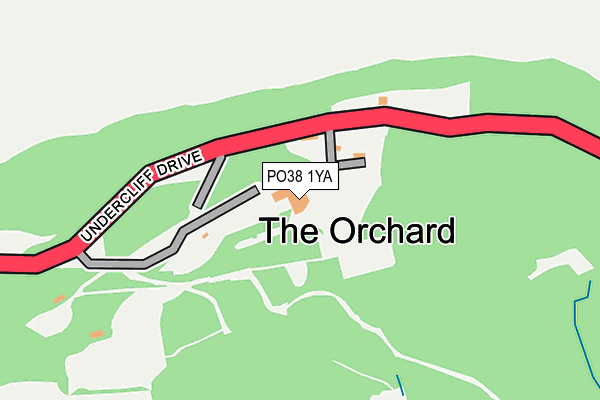 PO38 1YA map - OS OpenMap – Local (Ordnance Survey)