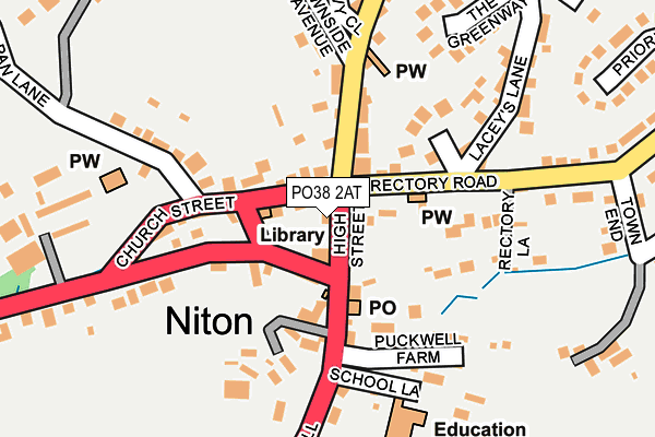 PO38 2AT map - OS OpenMap – Local (Ordnance Survey)