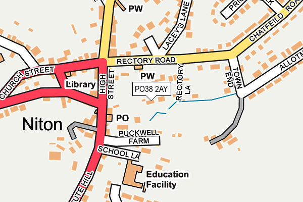 PO38 2AY map - OS OpenMap – Local (Ordnance Survey)