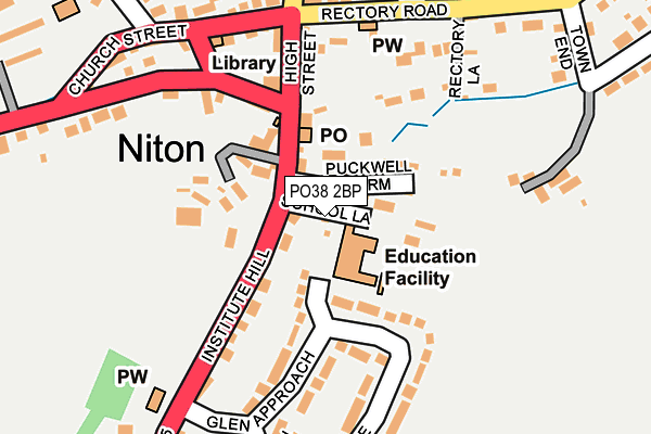 PO38 2BP map - OS OpenMap – Local (Ordnance Survey)