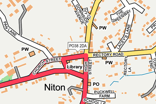 PO38 2DA map - OS OpenMap – Local (Ordnance Survey)