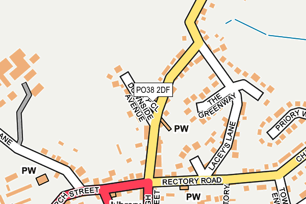 PO38 2DF map - OS OpenMap – Local (Ordnance Survey)