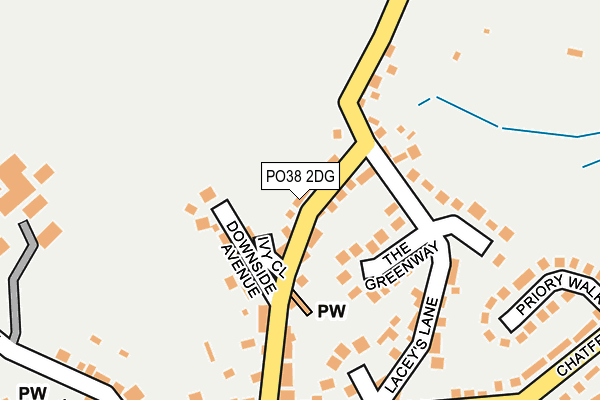 PO38 2DG map - OS OpenMap – Local (Ordnance Survey)