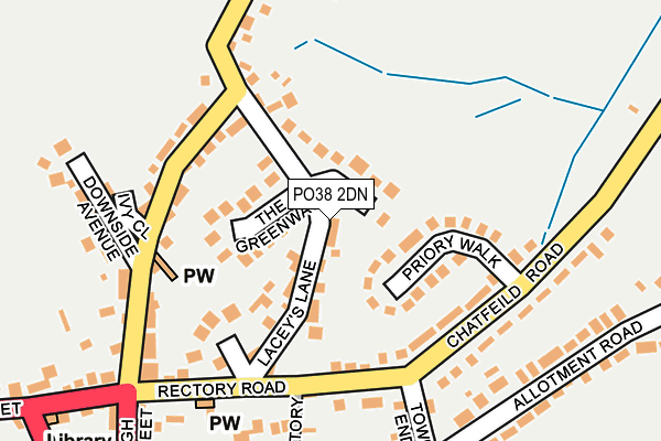 PO38 2DN map - OS OpenMap – Local (Ordnance Survey)