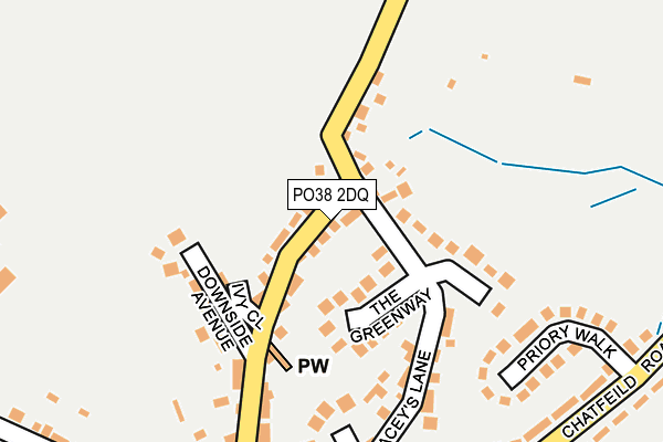 PO38 2DQ map - OS OpenMap – Local (Ordnance Survey)