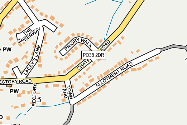 PO38 2DR map - OS OpenMap – Local (Ordnance Survey)