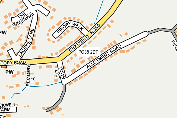 PO38 2DT map - OS OpenMap – Local (Ordnance Survey)