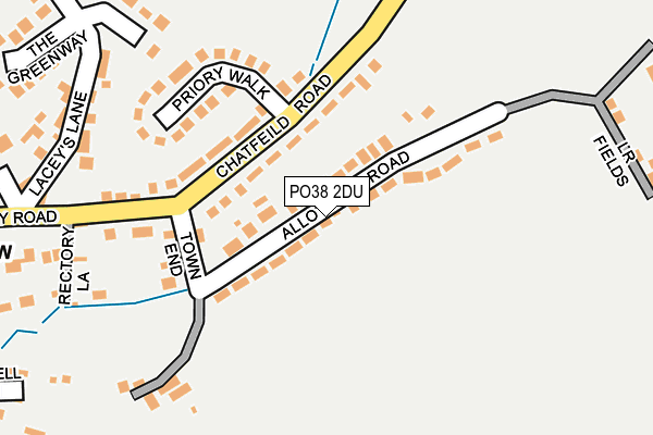 PO38 2DU map - OS OpenMap – Local (Ordnance Survey)